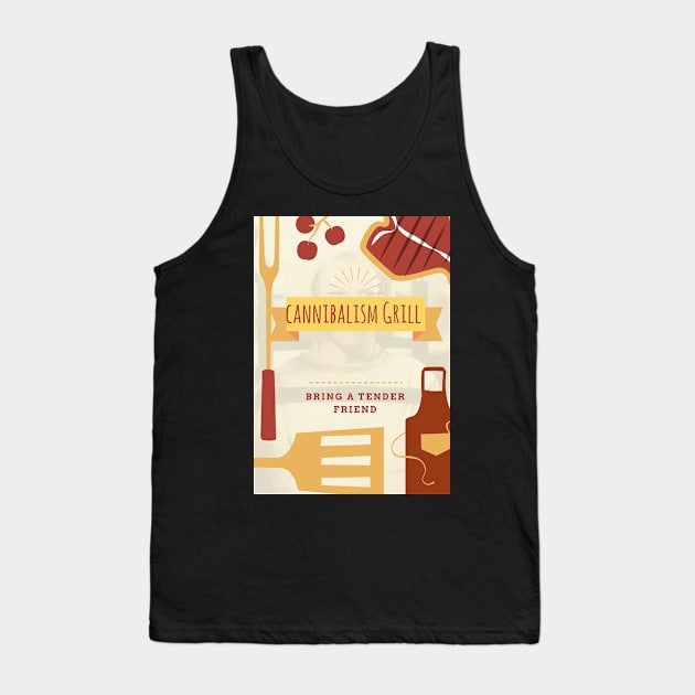 Cannibalism Gill Tank Top by Twisted Qualitee